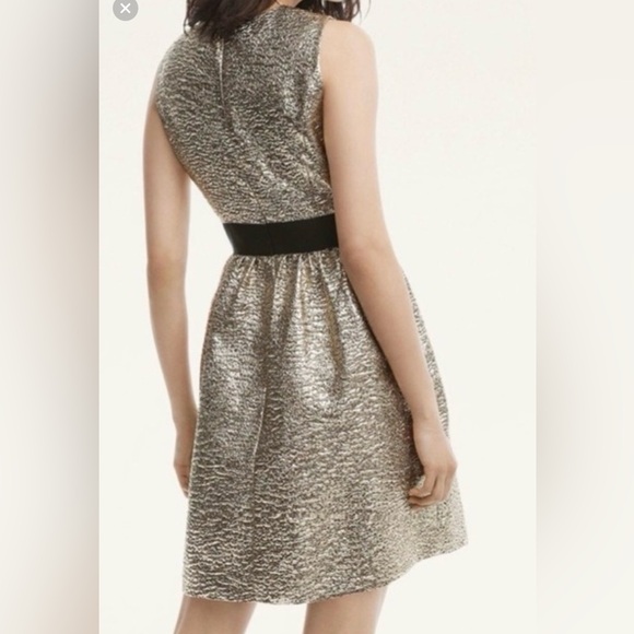 NWT Brooks Brothers Empire Party Dress in Gold size 12 - Picture 5 of 15
